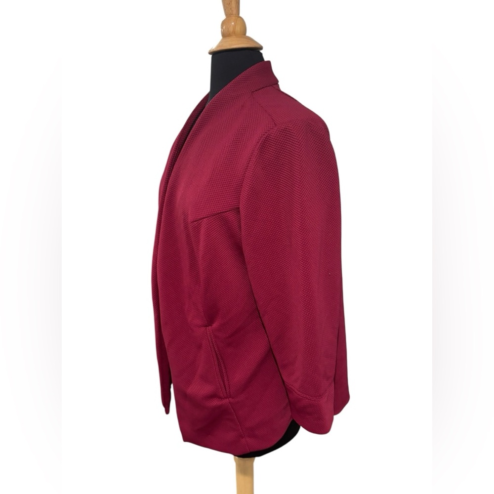 CATO Women’s Lt Burgundy Open Front Plus Size  Blazer-size 16W - Picture 4 of 4